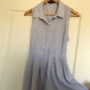 Forever 21 striped button down dress